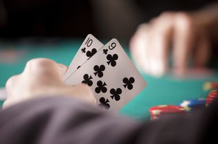 Close up of Poker Player's Hands