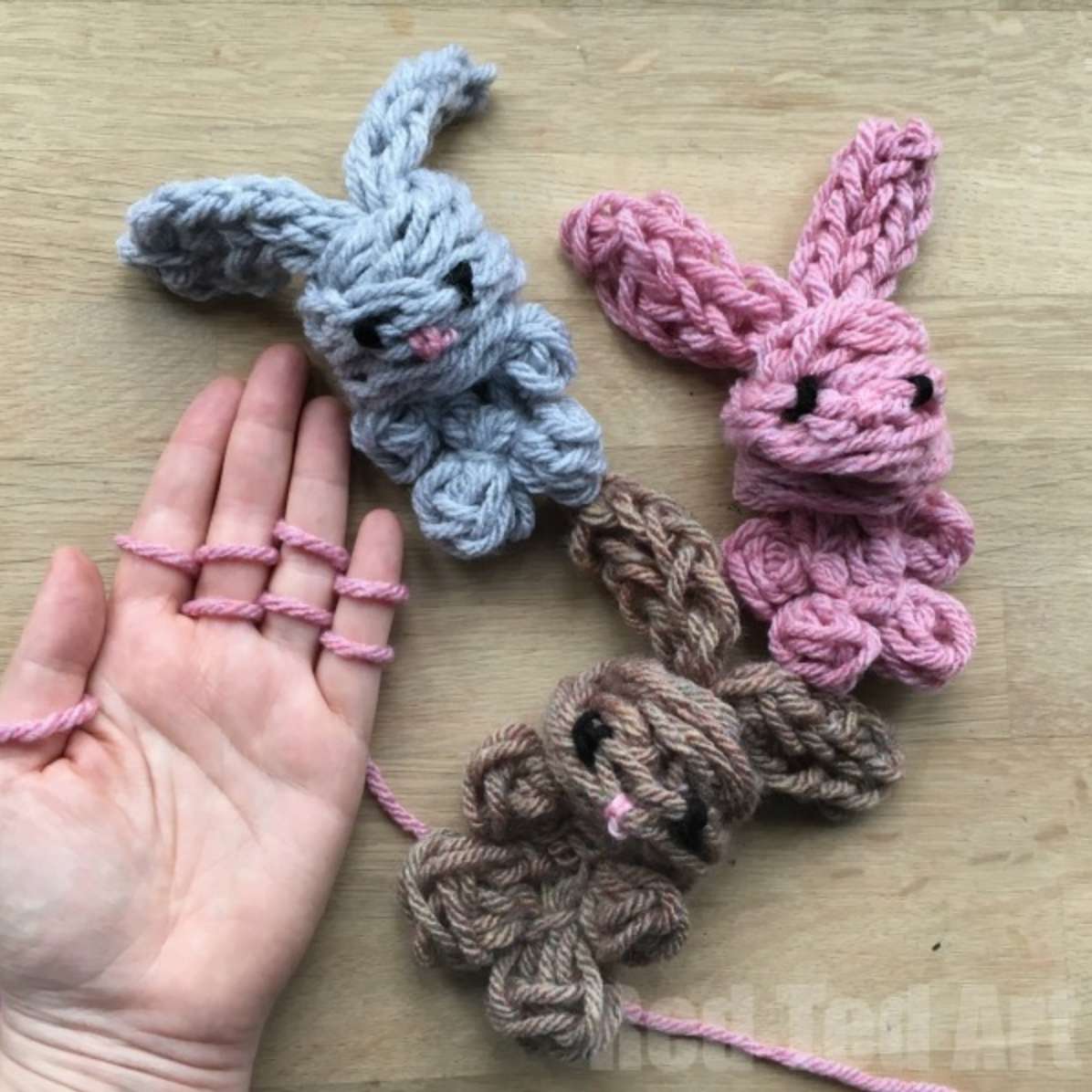 手指编织兔子项目
