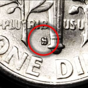 罗斯福一角硬币铸币标记位置在反向