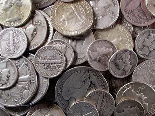 Circulated Silver Coins.