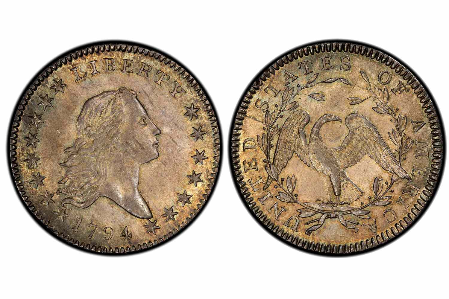 1794年飘逸的头发半美元