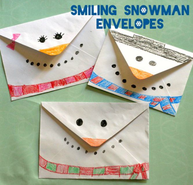 微笑的雪人信封